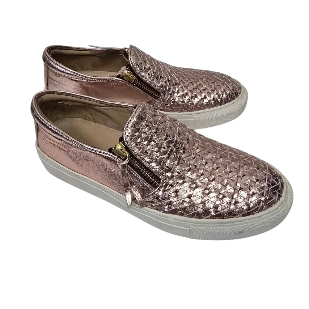 Very Volatile Pink Slip On Shoes Leather Uppers Girly
